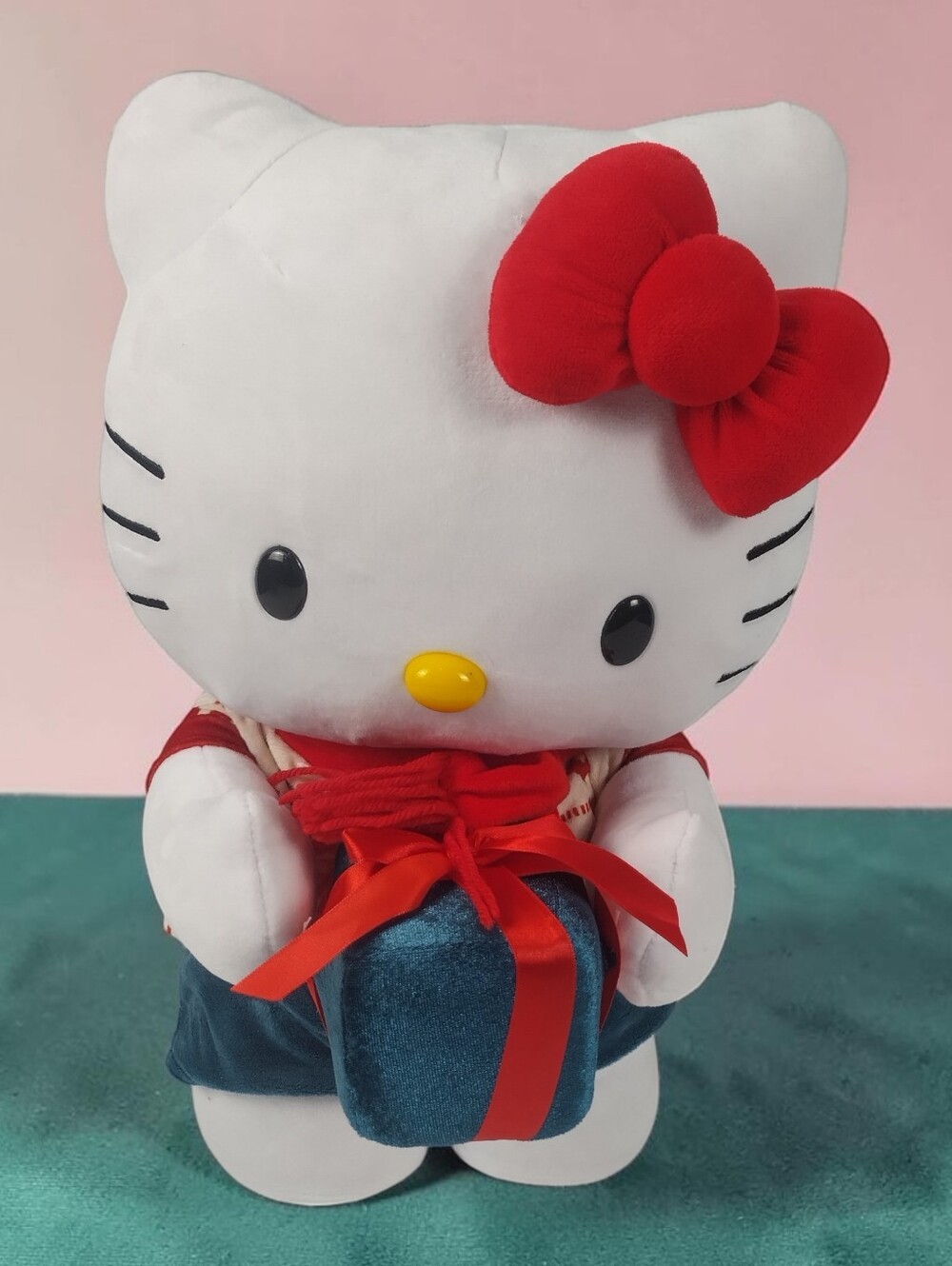 Hello Kitty 17” Jingle Bells Christmas Gift Giving Standing Holiday Plush